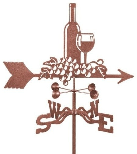 Wine and Grapes Weathervane With Roof Mount