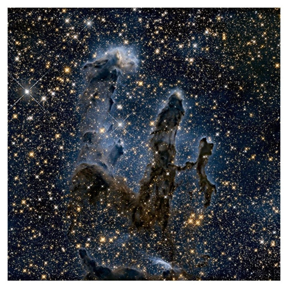 "A Near-Infrared View of the Pillars of Creation" Paper Print by NASA, 32"x32"