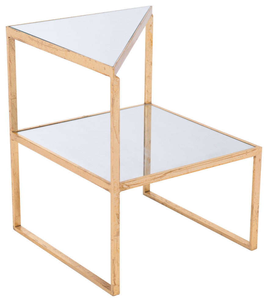 Sofa Side Table, Glass, Steel Metal, Gold, Living Lounge Cafe Lobby Hospitality