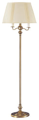 60" Bronze Four Light Traditional Shaped Floor Lamp With Beige Square Shade