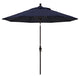 9' Bronze Collar Tilt Lift Fiberglass Rib Aluminum Umbrella, Sunbrella, Navy