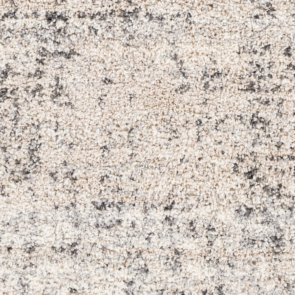 Surya Eskimo Shag ESG-2300 Machine Woven Area Rug, Black, 7'10" x 10'