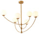 Bethel International Dc09C36G 6-Light Chandelier, Brass