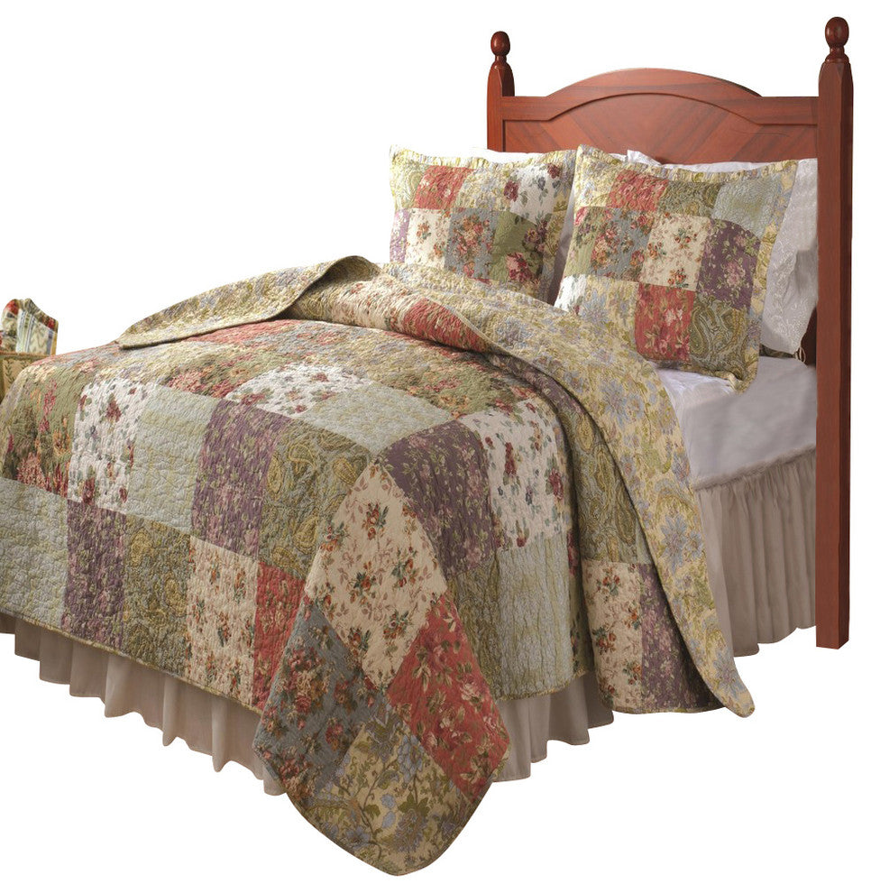 Greenland Home Blooming Prairie Quilt And Sham Set, 2-Piece  Twin