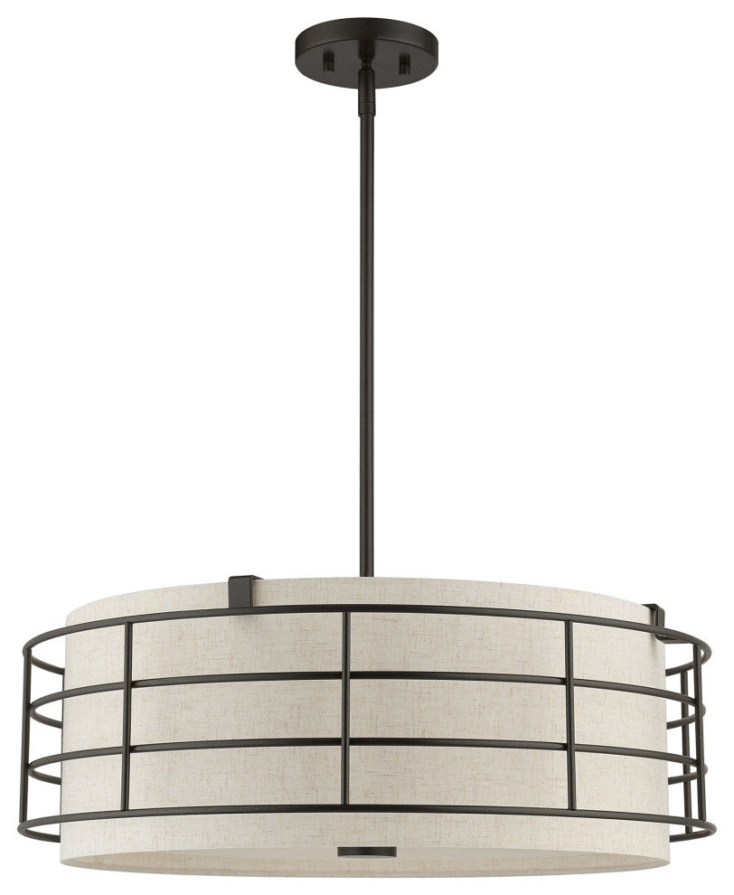 Blanchard 5-Light English Bronze Pendant Chandelier