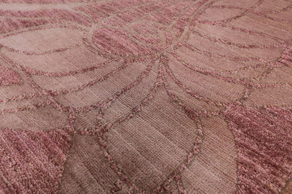 Hand-Knotted William Morris Wool Rug 9' 2" X 12' 3" Q5940