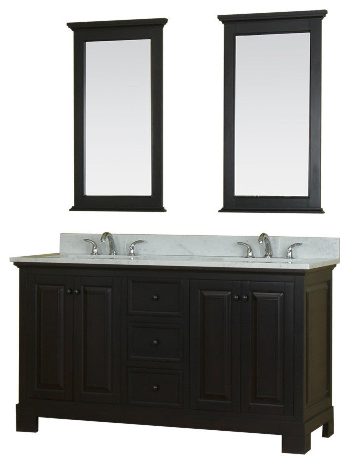 Richmond 60" Bathroom Vanity With Carrera Marble Top and Mirror