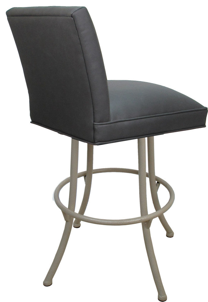 Swivel Metal Counter, Bar or Extra Tall Stool - Sommerville on Noam Base, Gray Vinyl - Beige, 26"