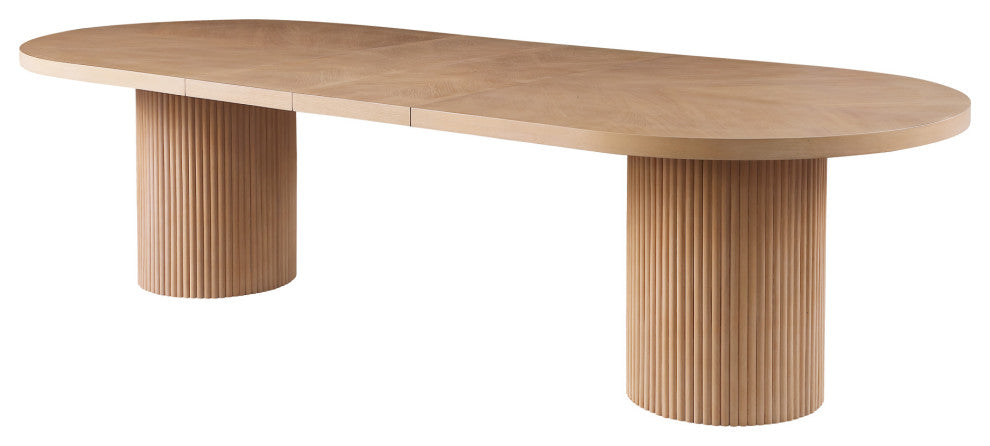 Dobby Mid-Century Modern Extendable Wooden Dining Table