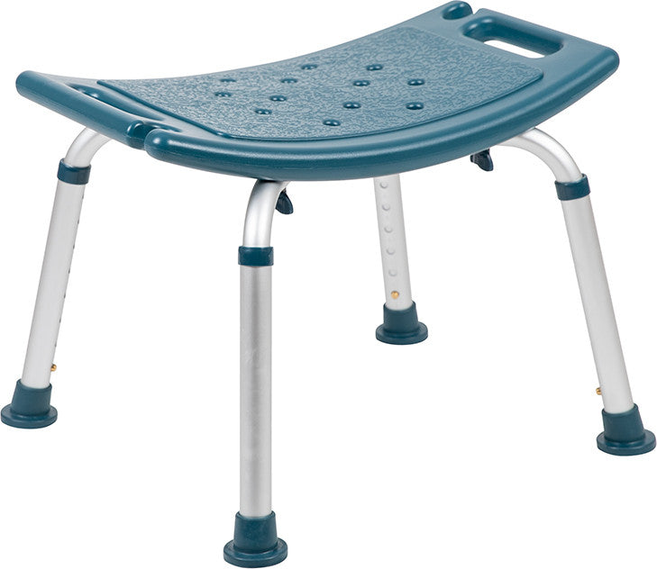 HERCULES Series 300LB Capacity Adjustable Shower Chair, Non-slip Feet, Navy