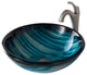 Glass Vessel Sink, Bathroom Arlo Faucet, Drain, Ring, Spot Free Stainless Steel