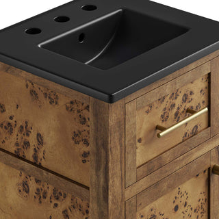 Elysian 18" Wood Bathroom Vanity - Black Brown