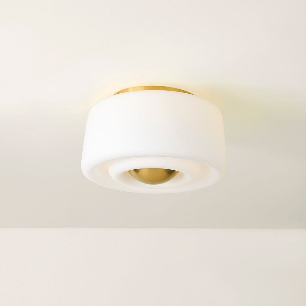 Mitzi Ciela Flush Mount Aged Brass