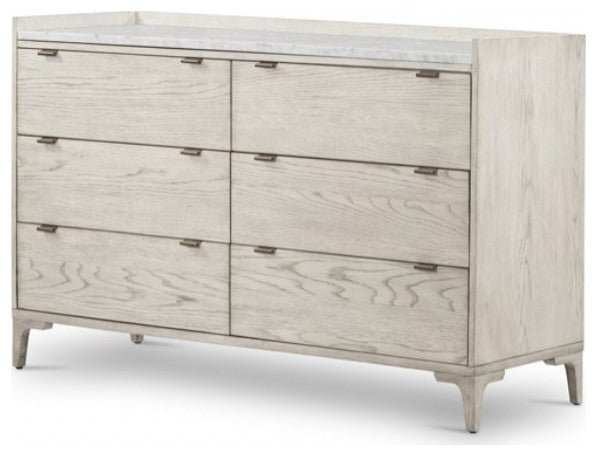 Viggo 6 Drawer Dresser-Vintage White Oak