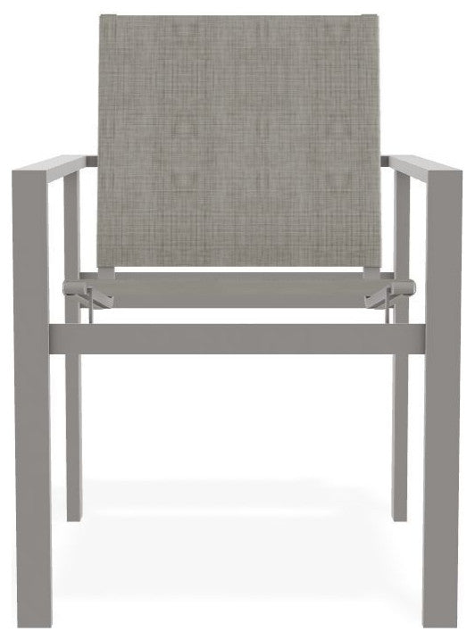 Tribeca Sling Outdoor Stackable Armchair, Smoke/Warm Gray