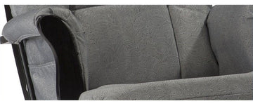 Stork Craft Tuscany Custom Glider and Ottoman in Espresso and Slate Gray