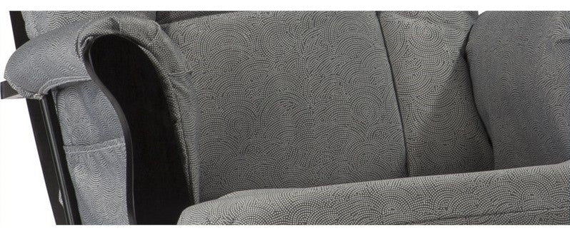 Stork Craft Tuscany Custom Glider and Ottoman in Espresso and Slate Gray