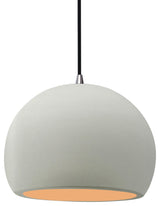 Radiance Medium Globe Pendant, Matte White/Gold Frame, LED, Black Cord