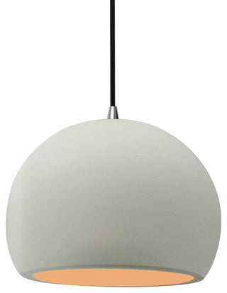 Radiance Medium Globe Pendant, Matte White/Gold Frame, LED, Black Cord