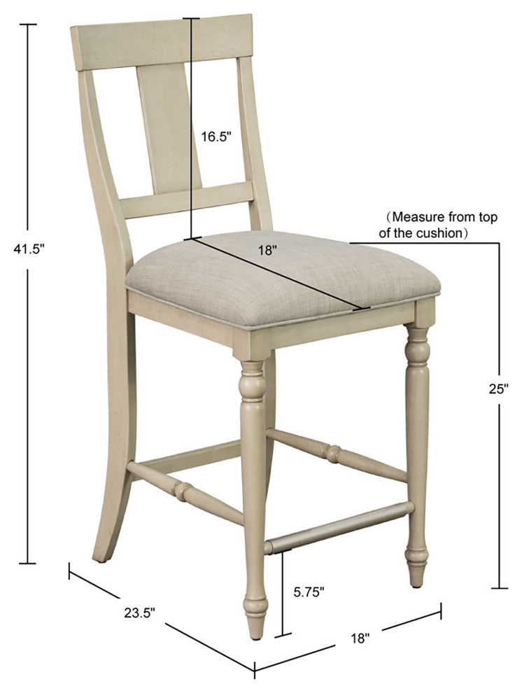 Martha Stewart Fiona Farmhouse Oak Veneer, Counter Stool