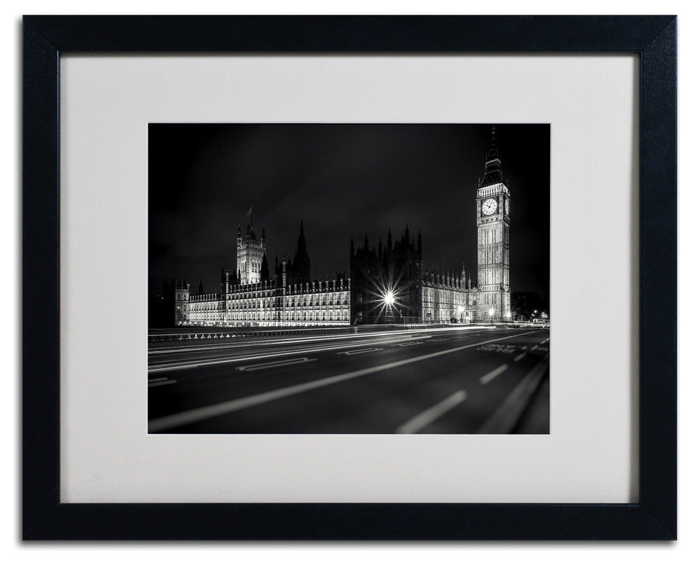 'Letters From London 2' Matted Framed Canvas Art by Giuseppe Torre