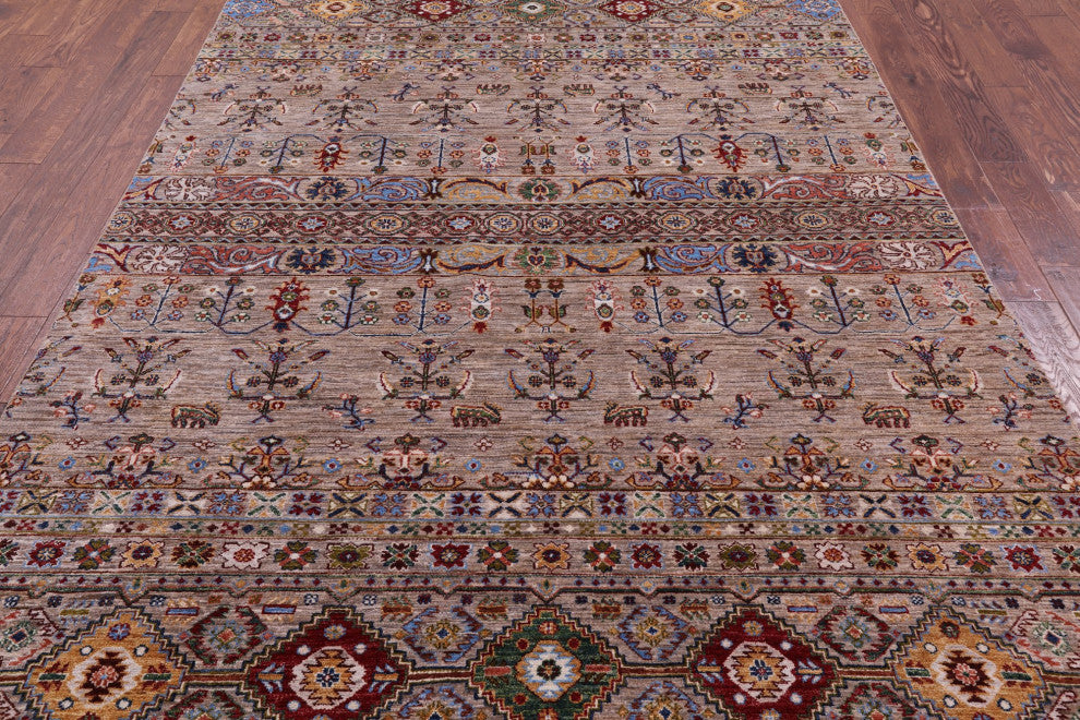 Super Kazak Khorjin Handmade Rug 6' 8" X 10' 0" Q10343