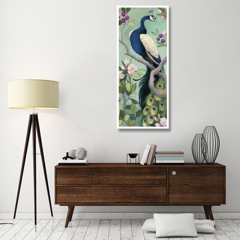 "Pretty Peacock I" Digital Paper Print by Julia Purinton, 26"x62"