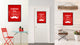 "Gentlemen Only" Sign Red Print on Canvas with Picture Frame, 13"x17"