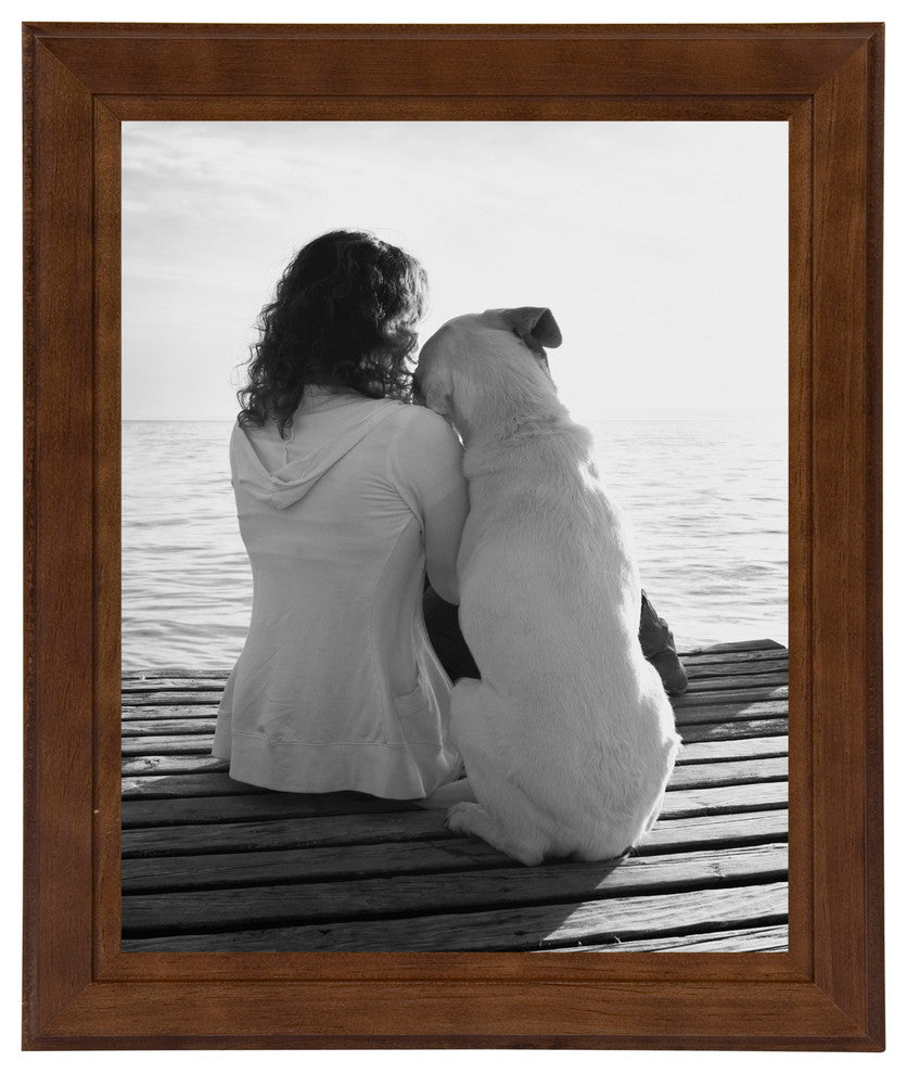 Kieva Solid Wood Picture Frame Set, Black 4x6, Brown, 8x10