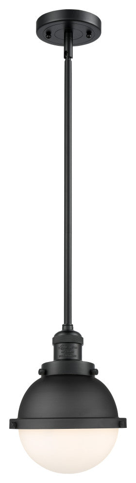 Innovations 201S-BK-HFS-61-BK-LED Hampden 1 Light Mini Pendant, Matte Black