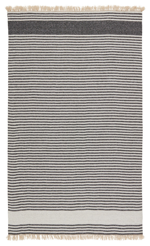 Vibe by Jaipur Living Strand Indoor/ Outdoor Striped Area Rug, Dark Gray/Beige