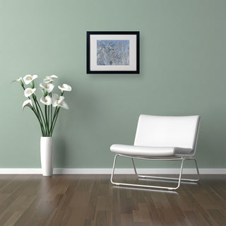 'Frost Pattern #6' Matted Framed Canvas Art by Kurt Shaffer