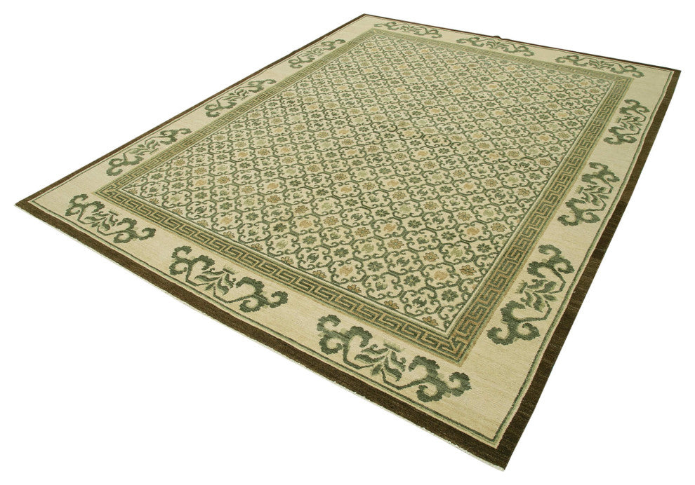 Rug N Carpet - Handmade Oriental 8' 0" x 10' 0" Decorative Oushak Area Rug