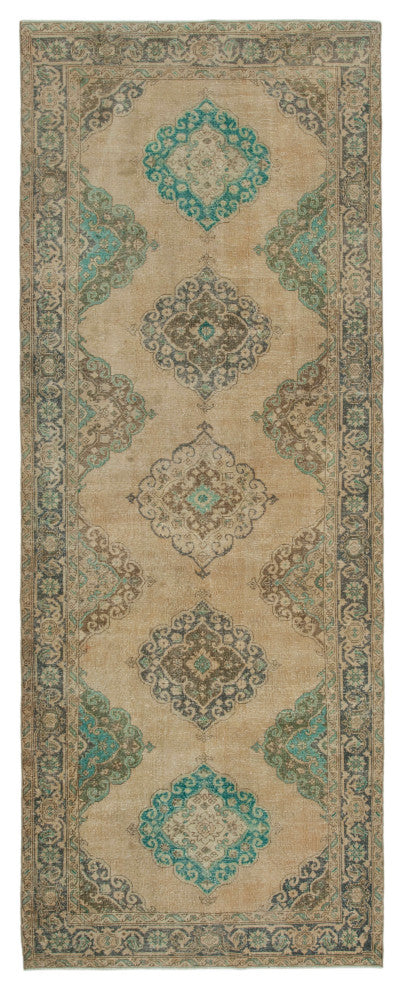Rug N Carpet - Handmade Oriental 4' 10" x 12' 10" One-of-a-Kind Runner Rug