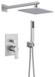 Pressure Balanced Shower System with Handheld Shower, Brushed Nickel