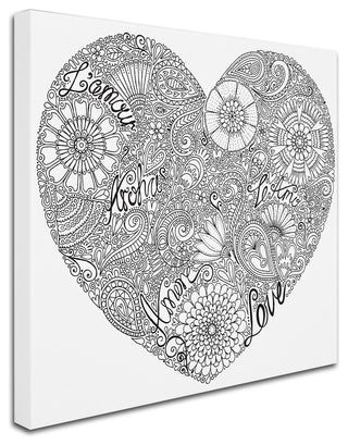 Hello Angel 'Love Heart' Canvas Art, 35x35