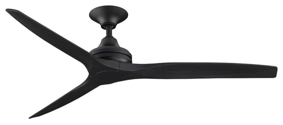 Ambit 56" Fan, Satin Brass and Matte Black/Ebony Blades Light/Remote