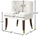 Perry Velvet Upholstered Dining Chair (Set of 2), Cream