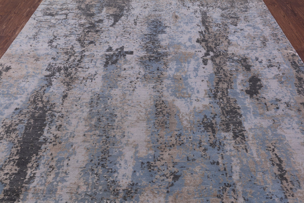 8' 0" X 10' 2" Hand Knotted Wool and Silk Modern Rug Q8885