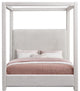 Eden Boucle Fabric Upholstered Bed, Cream, Queen