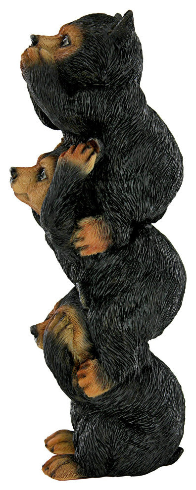 Speak Hear See No Evil Stacked Black Bears