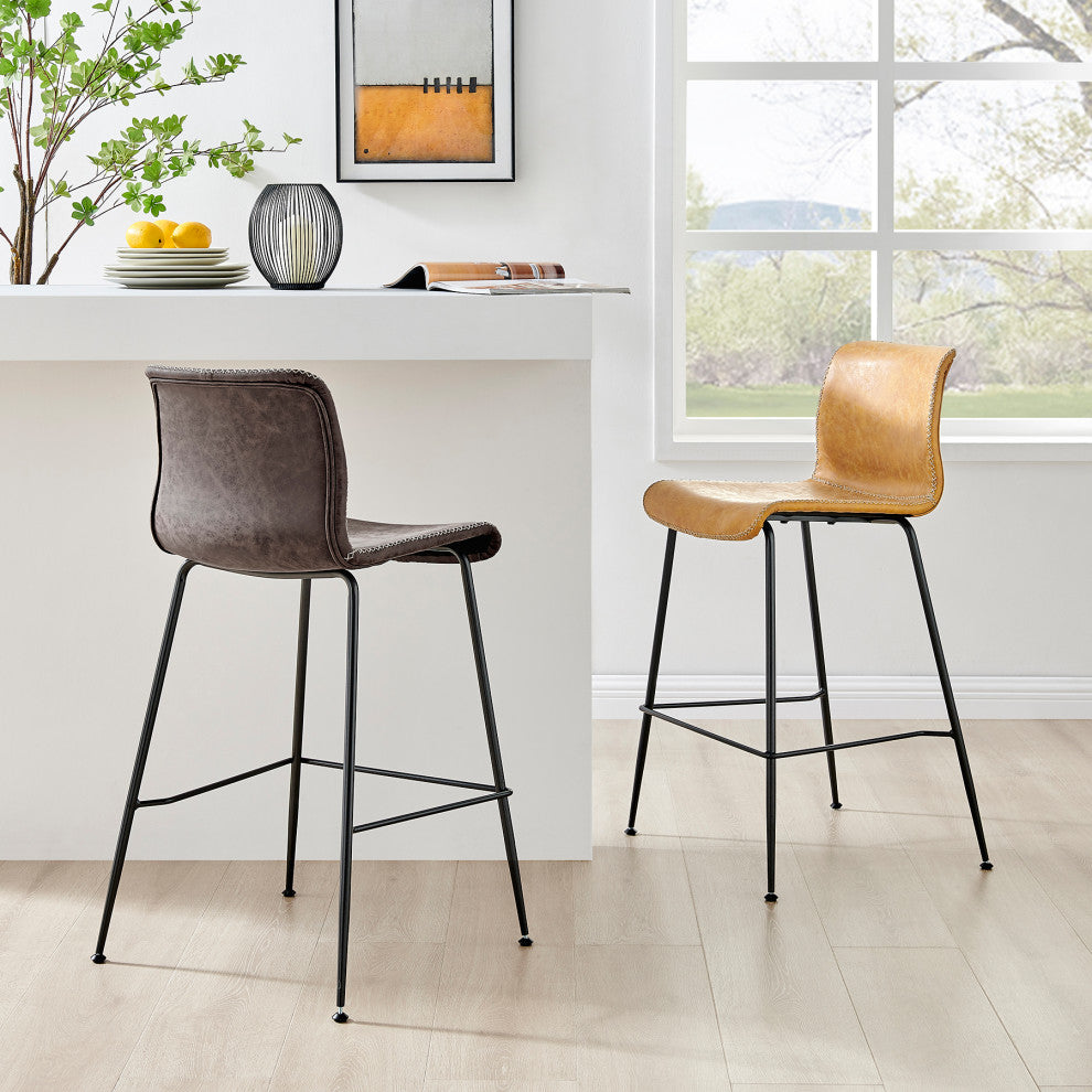 Jayden PU Counter Stool, Vintage Cedar