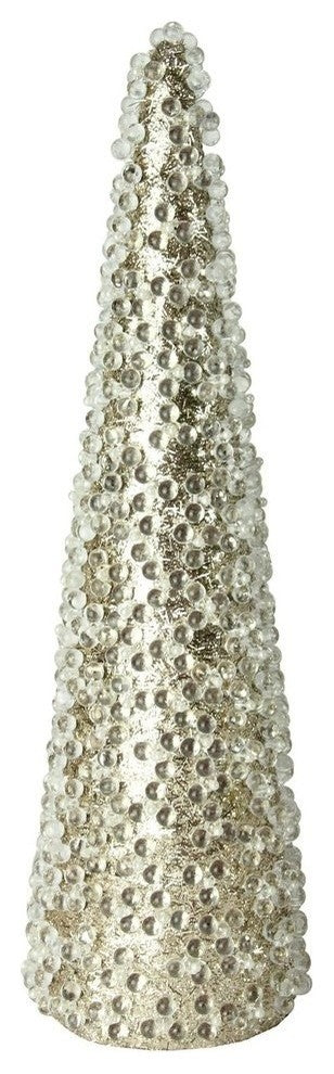 13" "All That Glitters" Beaded and Gold Christmas Decoration