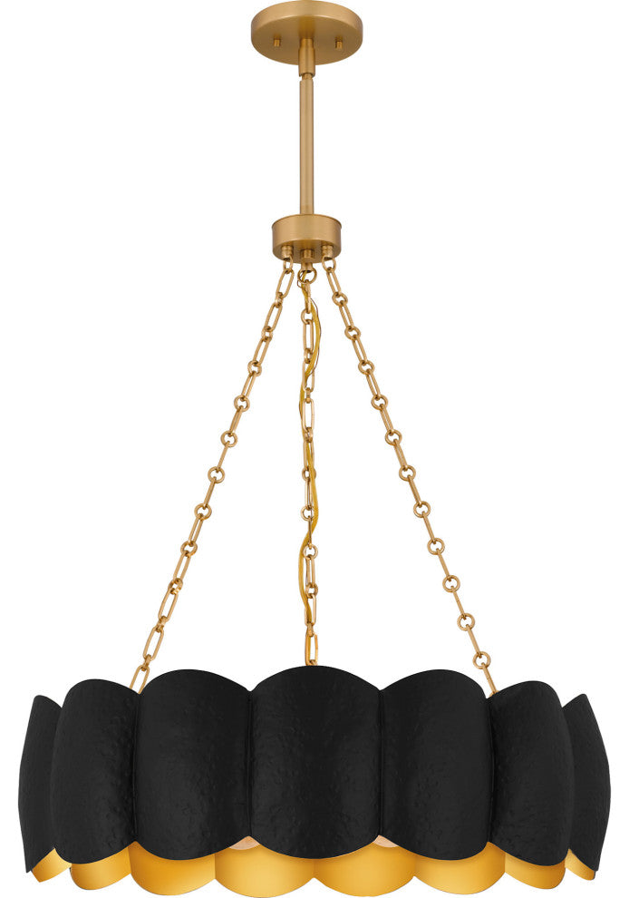 Quoizel QP6794 Santana 5 Light 24"W Drum Chandelier - Matte Black