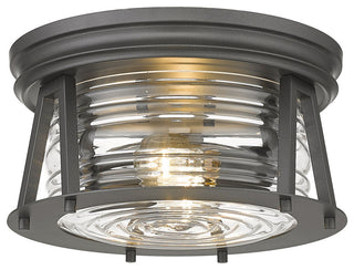Zlite 491F2-BRZ 2-Light Flush Mount, Clear