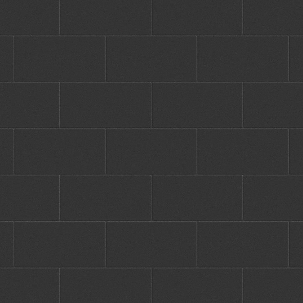 Piscina Brick Nero Matte Porcelain Floor and Wall Tile
