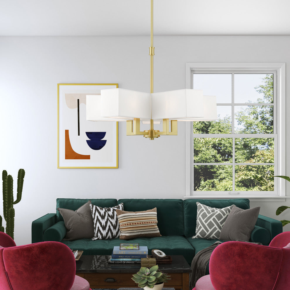 Rubix 5 Light Black Chandelier