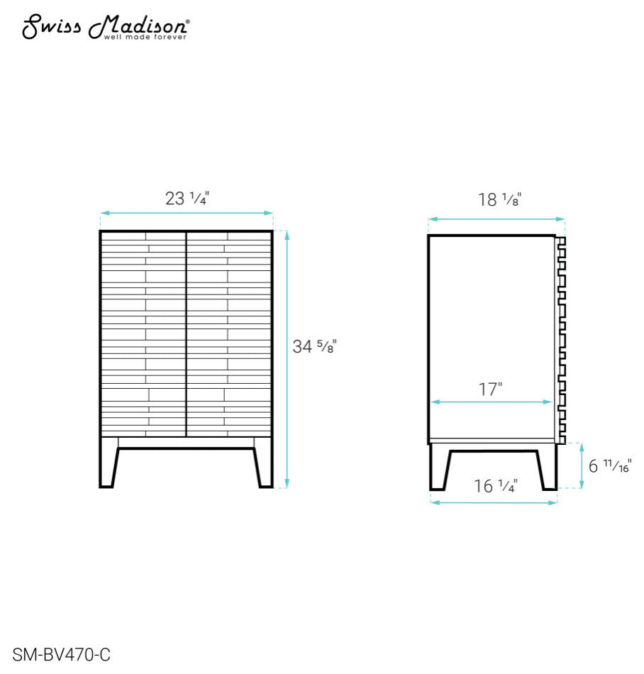 Cascade 24" Bathroom Vanity, Natural Oak Cabinet