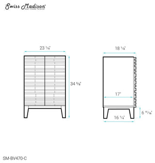 Cascade 24" Bathroom Vanity, Natural Oak Cabinet