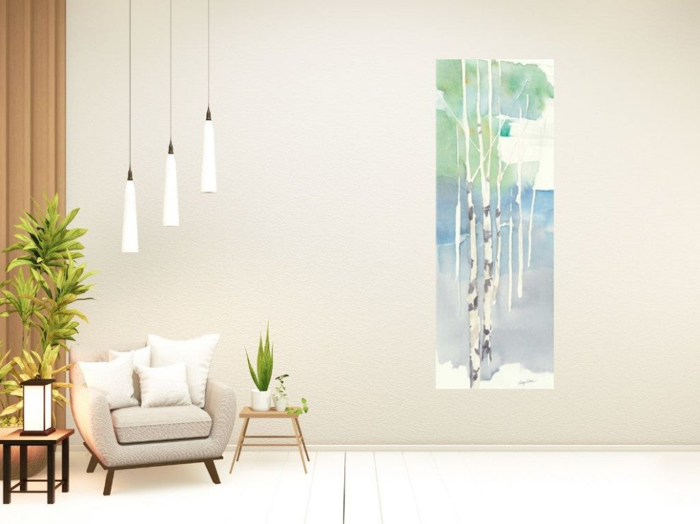 Watercolor Abstract Forest 2 Giclee Wrap Canvas Wall Art